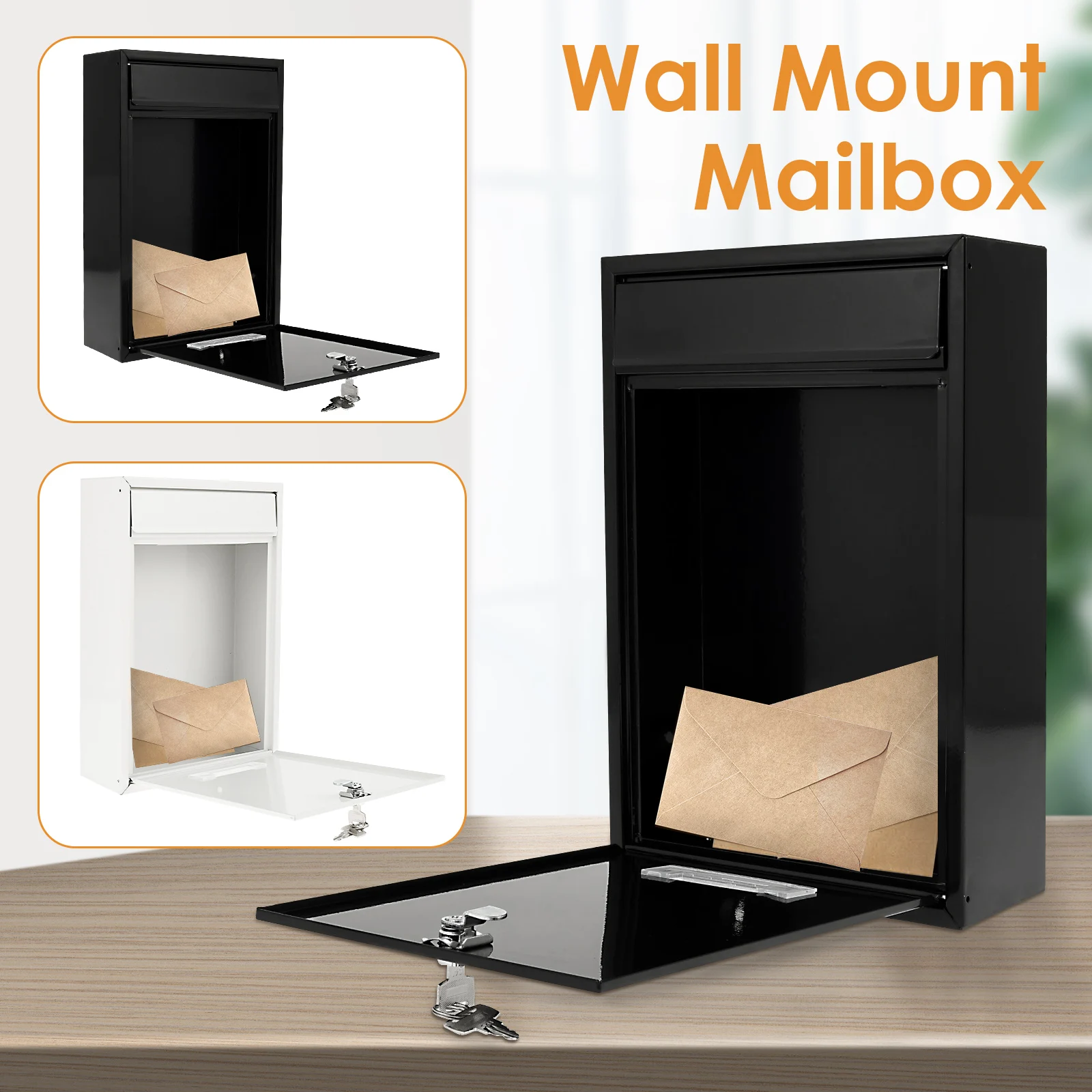 Wall Mounted Metal Mailbox Outdoor with Keys Lockable Postbox Delivery LetterBox for School Office Exterior Street Mailbox house 
Wall Mounted Metal Mailbox Outdoor with Keys Lockable Postbox Delivery LetterBox for School Office Exterior Street Mailbox house