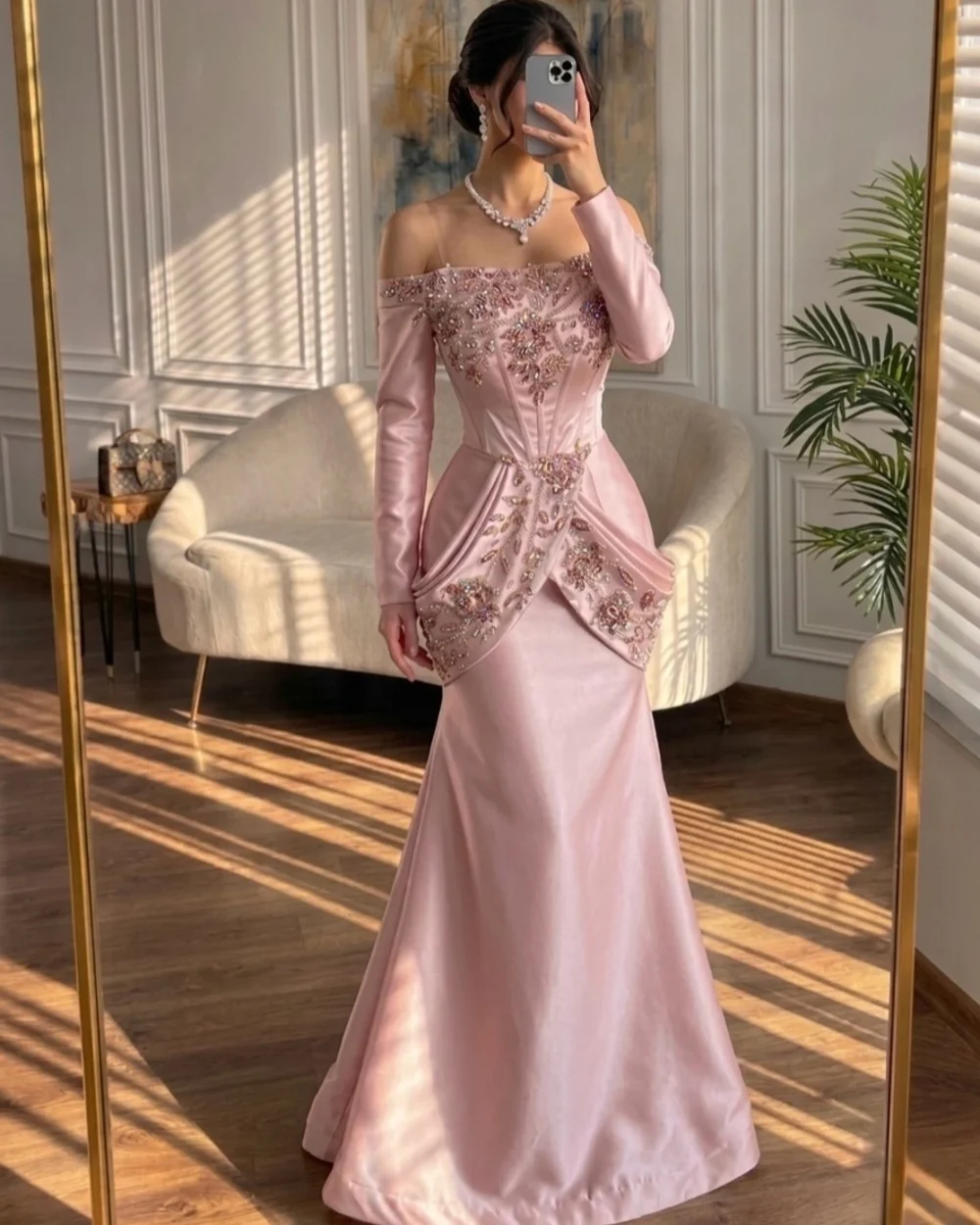Customized Elegant Women Charmeuse Rhinestone Beading Mermaid Evening Dresses Formal Off-the-shoulder Floor Lenght Prom Dresses
Customized Elegant Women Charmeuse Rhinestone Beading Mermaid Evening Dresses Formal Off-the-shoulder Floor Lenght Prom Dresses