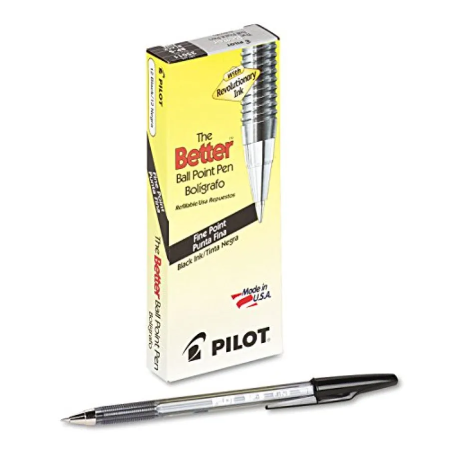 The Better Ball Point Pen, Refillable and Retractable Ballpoint Pens, 0.7mm,,12-Pack
The Better Ball Point Pen, Refillable and Retractable Ballpoint Pens, 0.7mm,,12-Pack