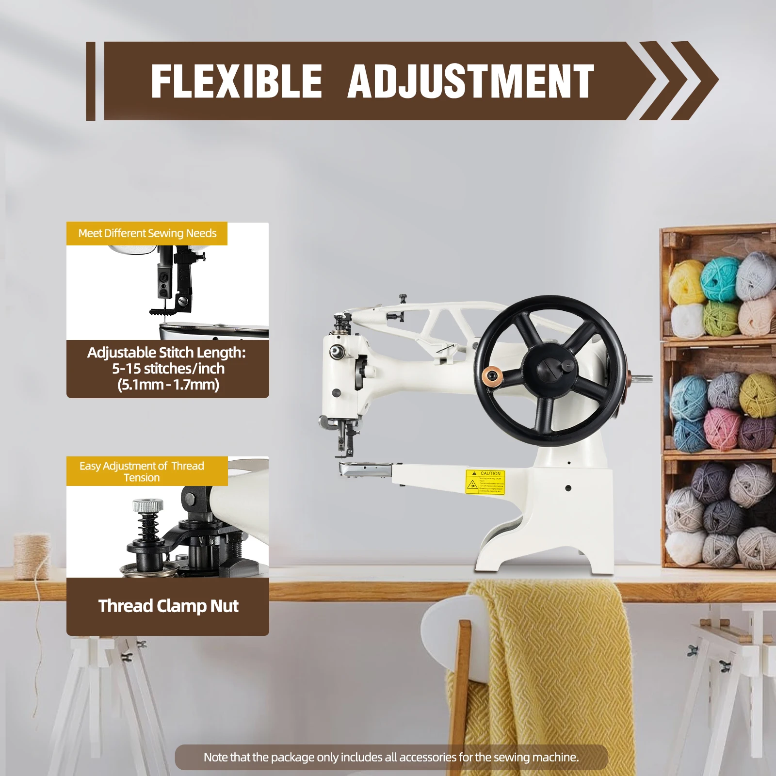 Double Headed Sewing Machine for Thick Materials 500 Stitches/Min Heavy Duty with Accessory Kit Straight Line 5-15 stitches Iron
Double Headed Sewing Machine for Thick Materials 500 Stitches/Min Heavy Duty with Accessory Kit Straight Line 5-15 stitches Iron