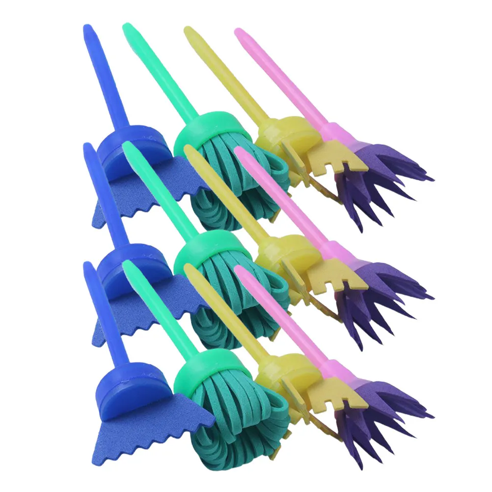 3Sets Childrens Sponge Painting Brushes Plastic Handle Safe Non Messy Art Tools Graffiti Drawing Craft Set School Home Use
3Sets Childrens Sponge Painting Brushes Plastic Handle Safe Non Messy Art Tools Graffiti Drawing Craft Set School Home Use