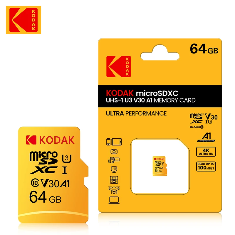 Карта памяти KODAK Micro SD 128 ГБ 100 МБ/с Class 10 U3 UHS-I 64 ГБ Mini TF SD-карта 4K HD для смартфонов, видеорегистраторов, дронов,
Карта памяти KODAK Micro SD 128 ГБ 100 МБ/с Class 10 U3 UHS-I 64 ГБ Mini TF SD-карта 4K HD для смартфонов, видеорегистраторов, дронов,