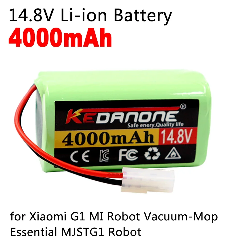 New 4S1P 14.4V 6800mAh Li-ion Battery Pack,For XIAOMI MIJIA Mi Robot Vacuum-Mop Essential G1 MJSTG1, SKV4136GL H18650CH R30 R35
New 4S1P 14.4V 6800mAh Li-ion Battery Pack,For XIAOMI MIJIA Mi Robot Vacuum-Mop Essential G1 MJSTG1, SKV4136GL H18650CH R30 R35