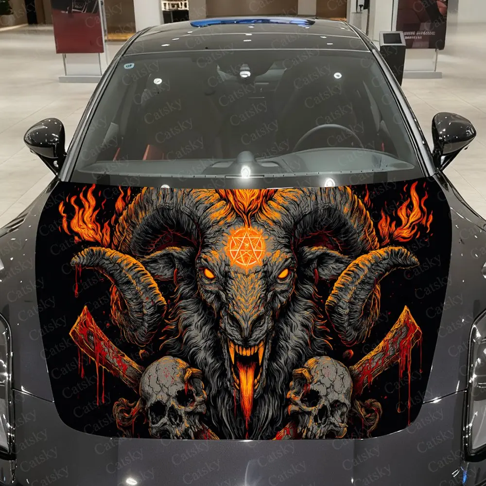 Crimson Flame Pentagram Goat Demon Car Vinyl Wrap, PVC Waterproof Car Hood Sticker, Self-Adhesive Scratch-Resistant Stickers
Crimson Flame Pentagram Goat Demon Car Vinyl Wrap, PVC Waterproof Car Hood Sticker, Self-Adhesive Scratch-Resistant Stickers
