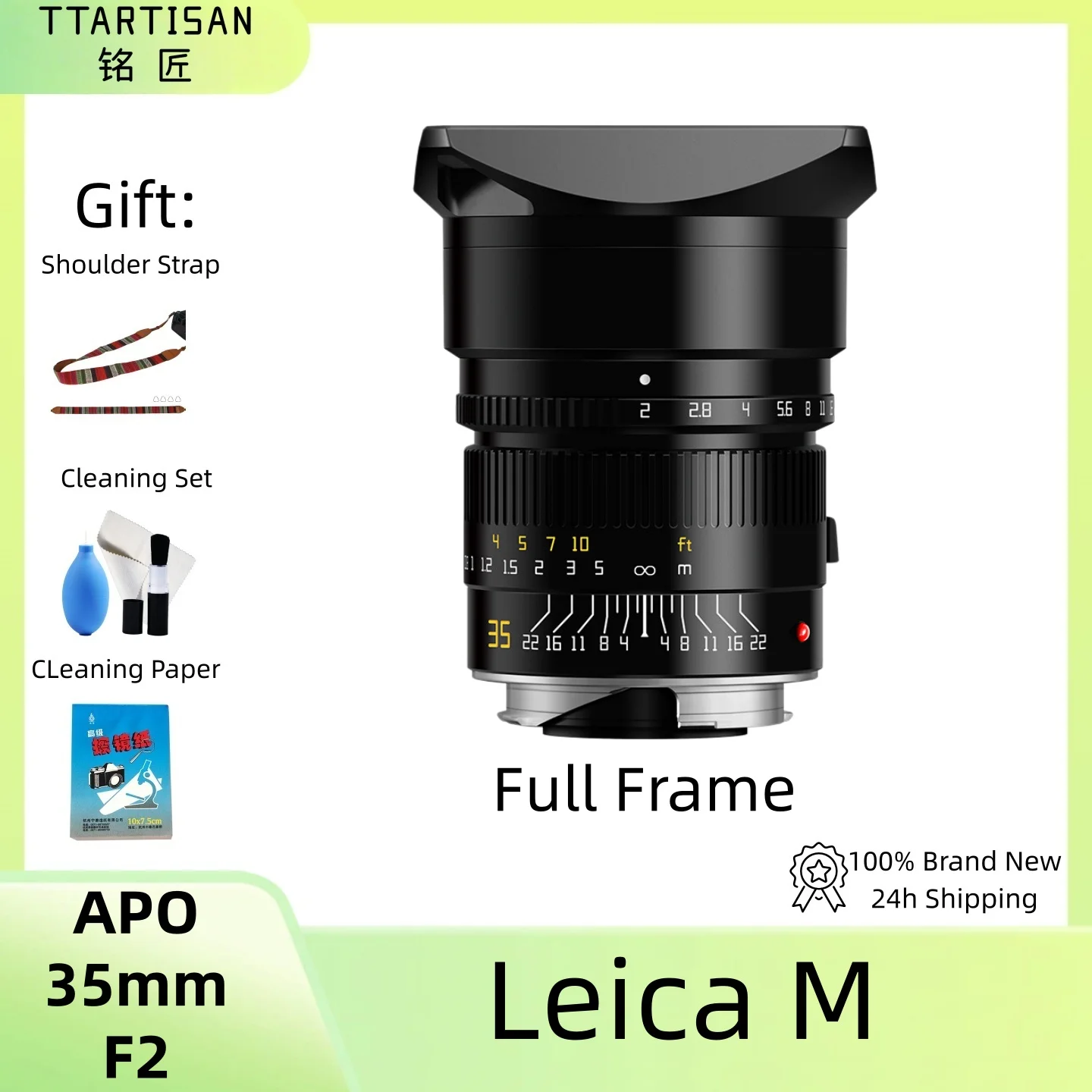 TTArtisan APO M35mm f2 ASPH Full-frame Manual Prime Lens Apochromatic for Leica M-Mount M-M M240 M3 M6 M7 M8 M9 M10
TTArtisan APO M35mm f2 ASPH Full-frame Manual Prime Lens Apochromatic for Leica M-Mount M-M M240 M3 M6 M7 M8 M9 M10
