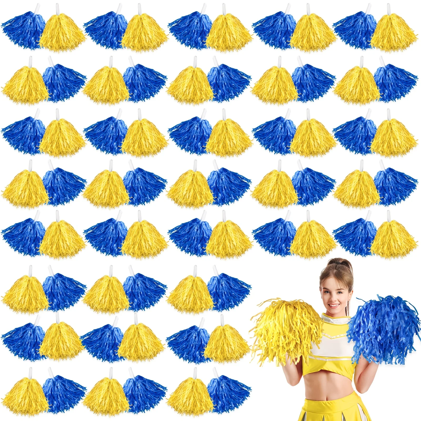 80pcs Pcs Cheerleading Pom Poms with Handles - & Plastic Pompoms Suitable for Sports, Dance, Gymnastics, Football, Basketball
80pcs Pcs Cheerleading Pom Poms with Handles - & Plastic Pompoms Suitable for Sports, Dance, Gymnastics, Football, Basketball