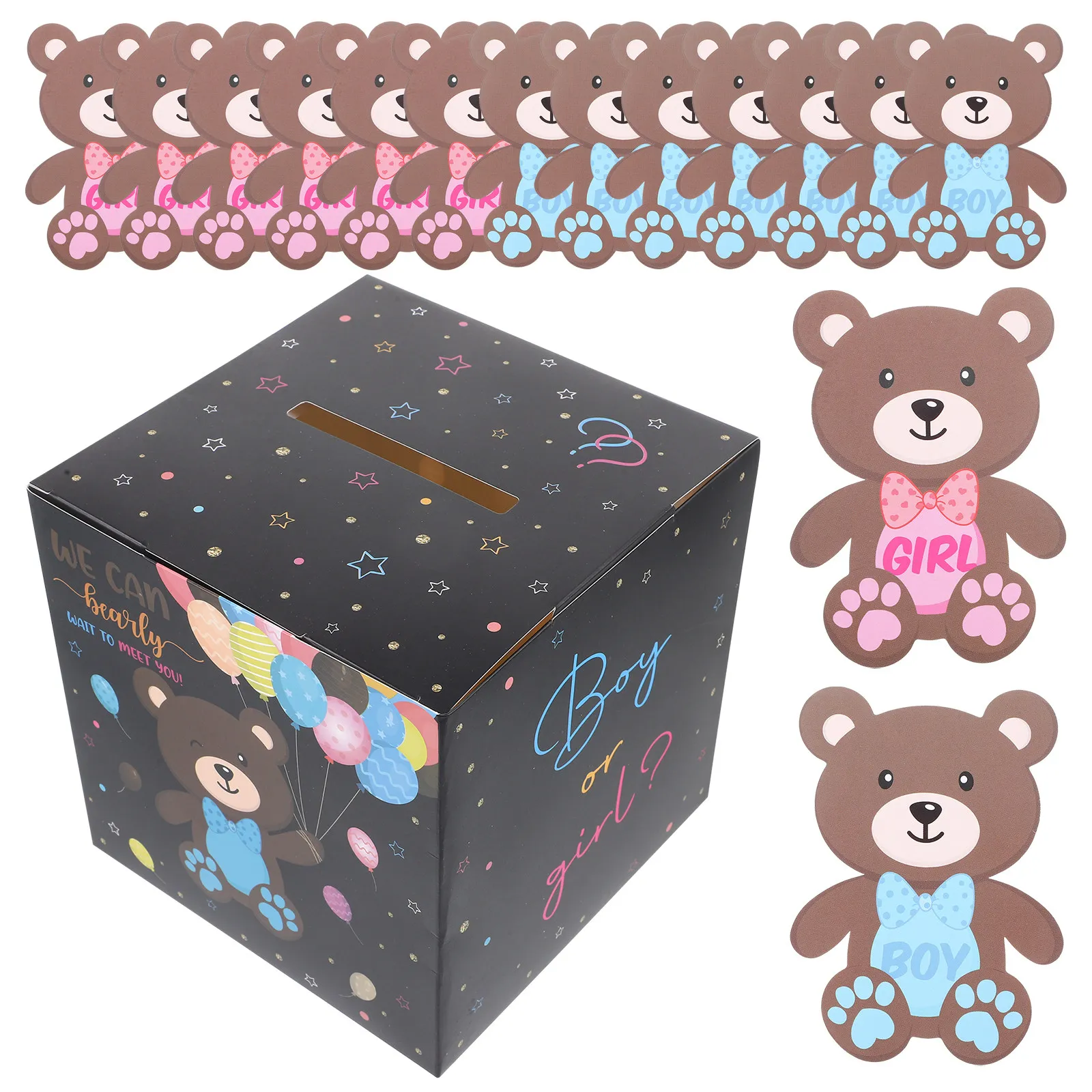 Gender Card Black Voting Box for Shower Paper Box For Party Gender Reveal Party Decoration Pack DIY Decorations Kit
Gender Card Black Voting Box for Shower Paper Box For Party Gender Reveal Party Decoration Pack DIY Decorations Kit