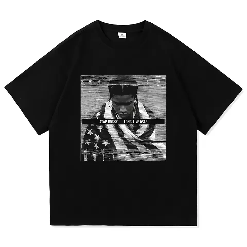 Asap Rocky Aesthetic Повседневная мужская одежда Футболка Homme Новый пуловер с короткими рукавами и круглым вырезом с принтом Ретро Винтажная футболка
Asap Rocky Aesthetic Повседневная мужская одежда Футболка Homme Новый пуловер с короткими рукавами и круглым вырезом с принтом Ретро Винтажная футболка