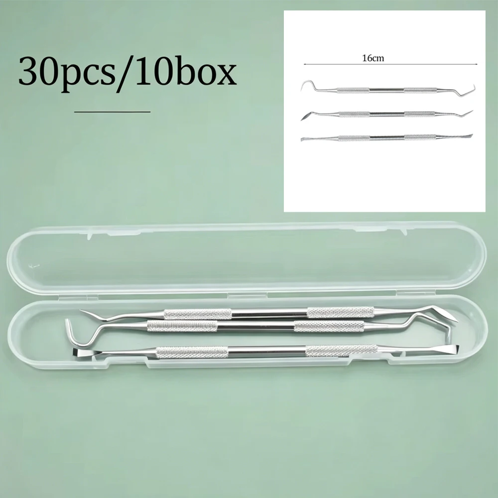 30Pcs/10set Dentist Clean Tools Dental Mirror Double Probe /sickle /hoe Tooth Cleaner Stainless Steel Dental Products Care Kit
30Pcs/10set Dentist Clean Tools Dental Mirror Double Probe /sickle /hoe Tooth Cleaner Stainless Steel Dental Products Care Kit