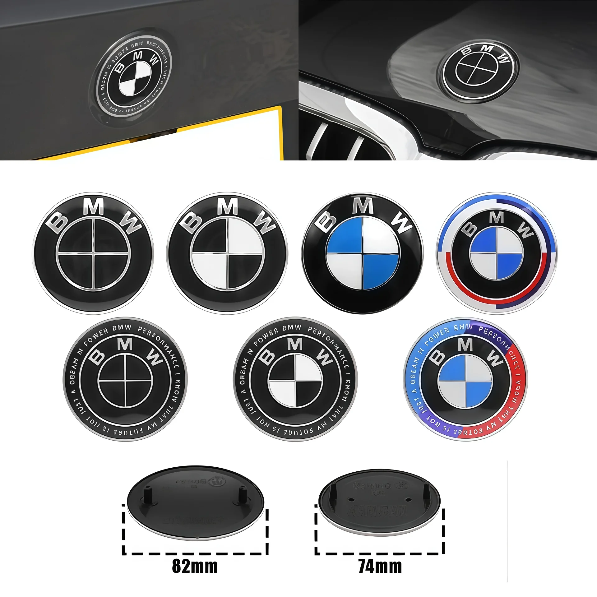 74mm 82mm For BMW M Power I3 F94 F97 F15 F98 F95 F92 G08 E34 F91 F16 G30 G20 Hood Emblem Car Front Bonnet Logo Trunk Cover Badge
74mm 82mm For BMW M Power I3 F94 F97 F15 F98 F95 F92 G08 E34 F91 F16 G30 G20 Hood Emblem Car Front Bonnet Logo Trunk Cover Badge