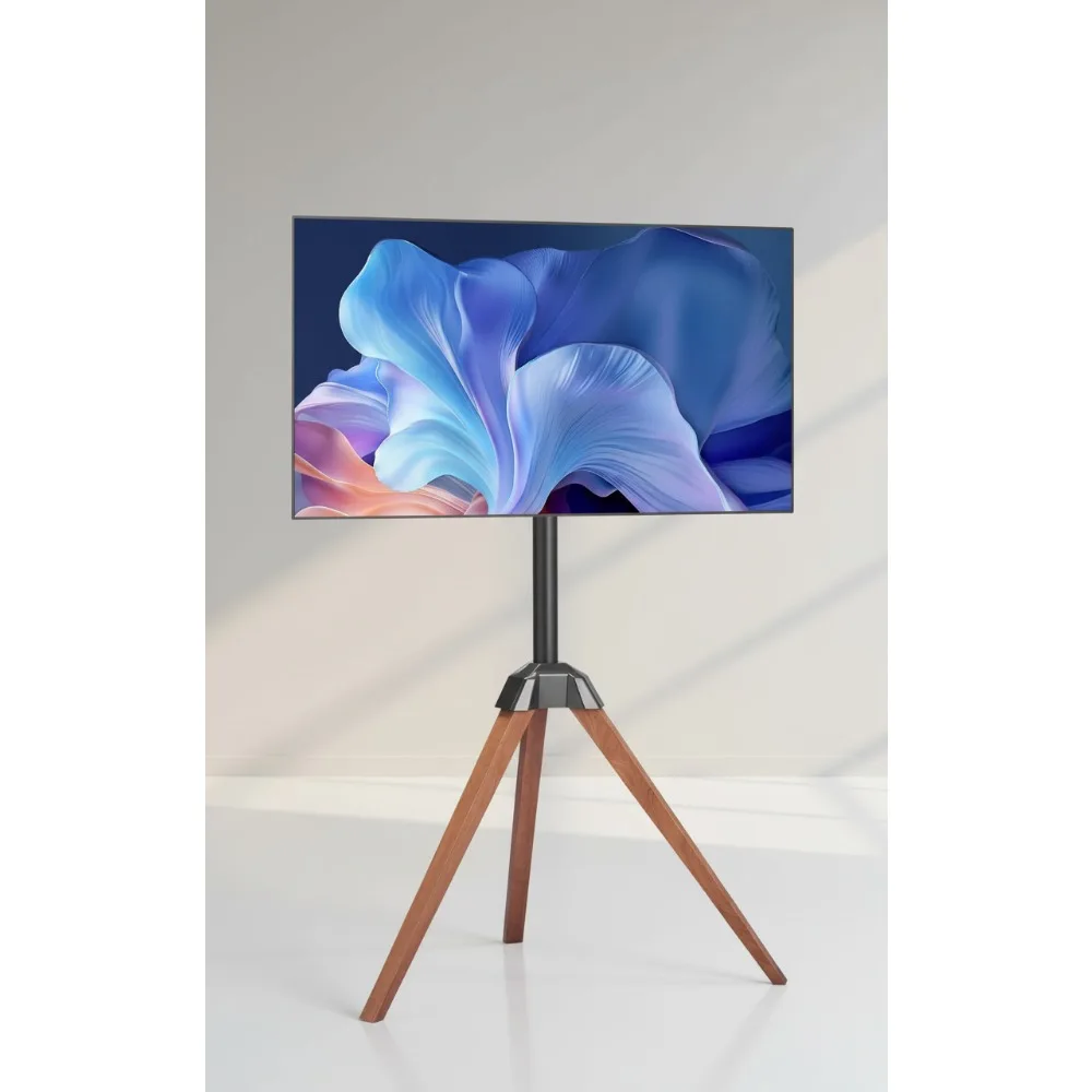 Universal Tripod TV Stand for 40-65 Inch TVs, 99 lbs Capacity, 18° Rotation with Oak Wood Legs for Living Room & Bedroom
Universal Tripod TV Stand for 40-65 Inch TVs, 99 lbs Capacity, 18° Rotation with Oak Wood Legs for Living Room & Bedroom