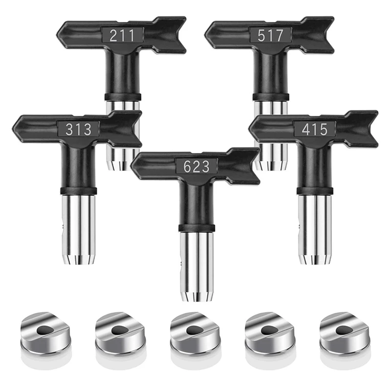 Spraytip Reversible Nozzle For Airless Paint Sprayers And Sprayguns, Replacement Single Seal (211, 313, 415, 517, 623)
Spraytip Reversible Nozzle For Airless Paint Sprayers And Sprayguns, Replacement Single Seal (211, 313, 415, 517, 623)