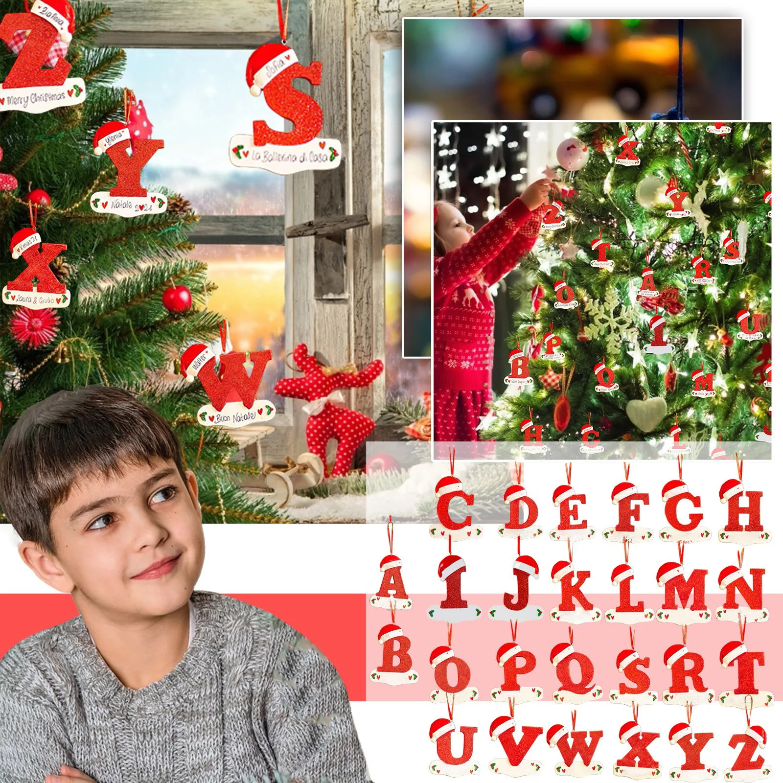 26 Letters Christmas Pendant Wooden Painted Xmas Tree Drop Ornament Decoration Toys Home Kids Gift 2024 Xmas New Year Decor Noel
26 Letters Christmas Pendant Wooden Painted Xmas Tree Drop Ornament Decoration Toys Home Kids Gift 2024 Xmas New Year Decor Noel
