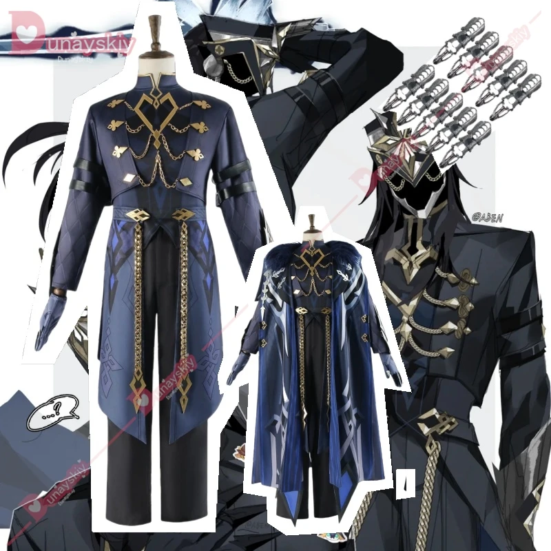 II Captain Cospaly Genshin Impact Eleven Fatui Harbinger костюм плащ щит черная Униформа Хэллоуин
II Captain Cospaly Genshin Impact Eleven Fatui Harbinger костюм плащ щит черная Униформа Хэллоуин
