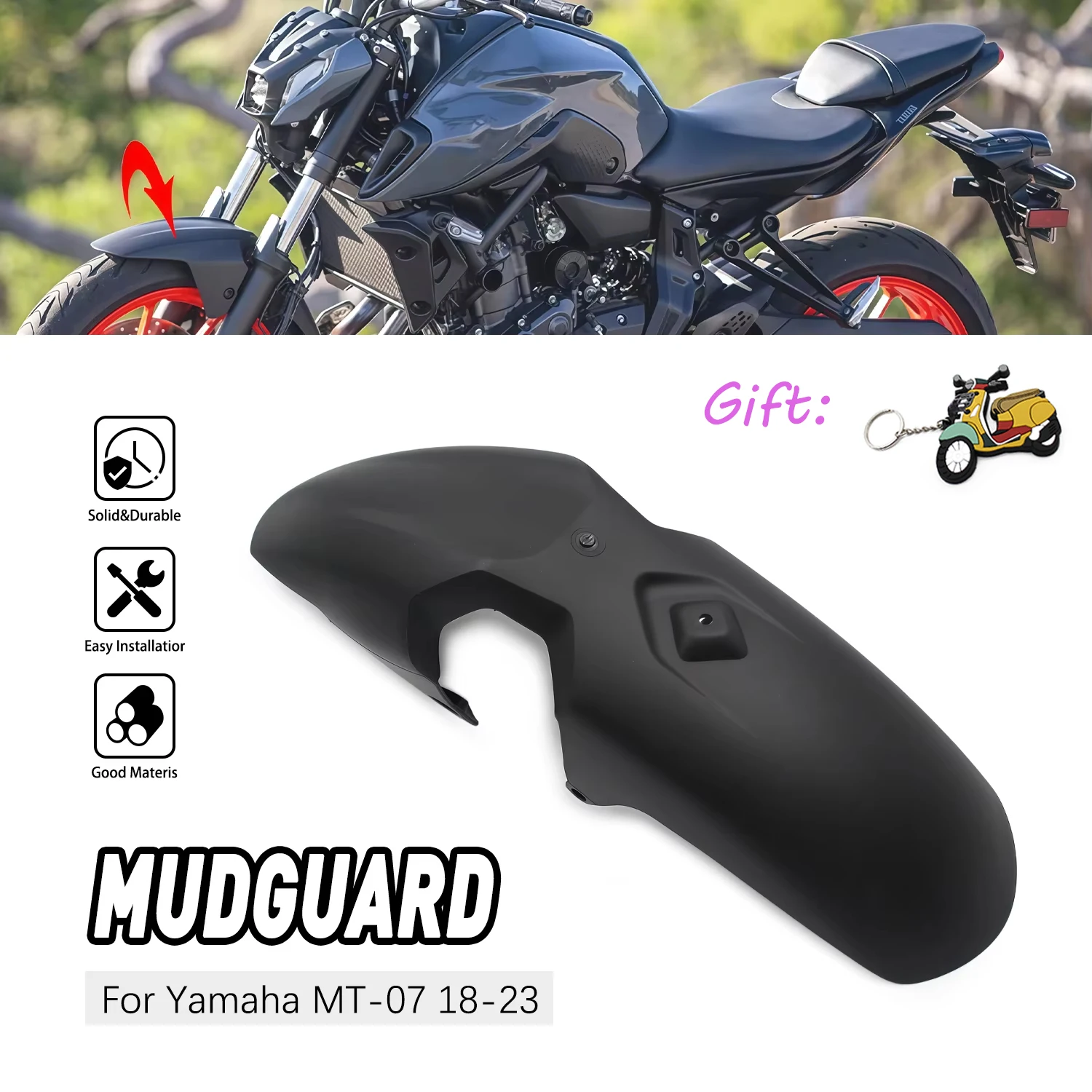 For Yamaha MT07 2018-2023 Motorcycle New Mudguard Front Fender Wheel Hugger Mudflap Splash Guard Cover Protector Accesorios Moto
For Yamaha MT07 2018-2023 Motorcycle New Mudguard Front Fender Wheel Hugger Mudflap Splash Guard Cover Protector Accesorios Moto