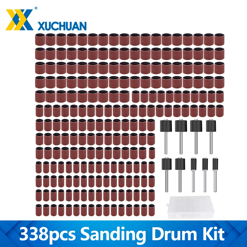 338pcs Sanding Drums Kit Grit 80 120 320 Sleeves With Sanding Mandrel For Dremel Nail Drill Rotary Tool Abrasive Tools
338pcs Sanding Drums Kit Grit 80 120 320 Sleeves With Sanding Mandrel For Dremel Nail Drill Rotary Tool Abrasive Tools