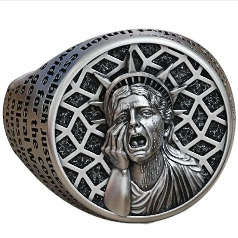 20g Rings Statue Of Liberty Crying Usa Constitution Gold Rings Customized 925 Solid Sterling Silver Many Sizes 6-13
20g Rings Statue Of Liberty Crying Usa Constitution Gold Rings Customized 925 Solid Sterling Silver Many Sizes 6-13