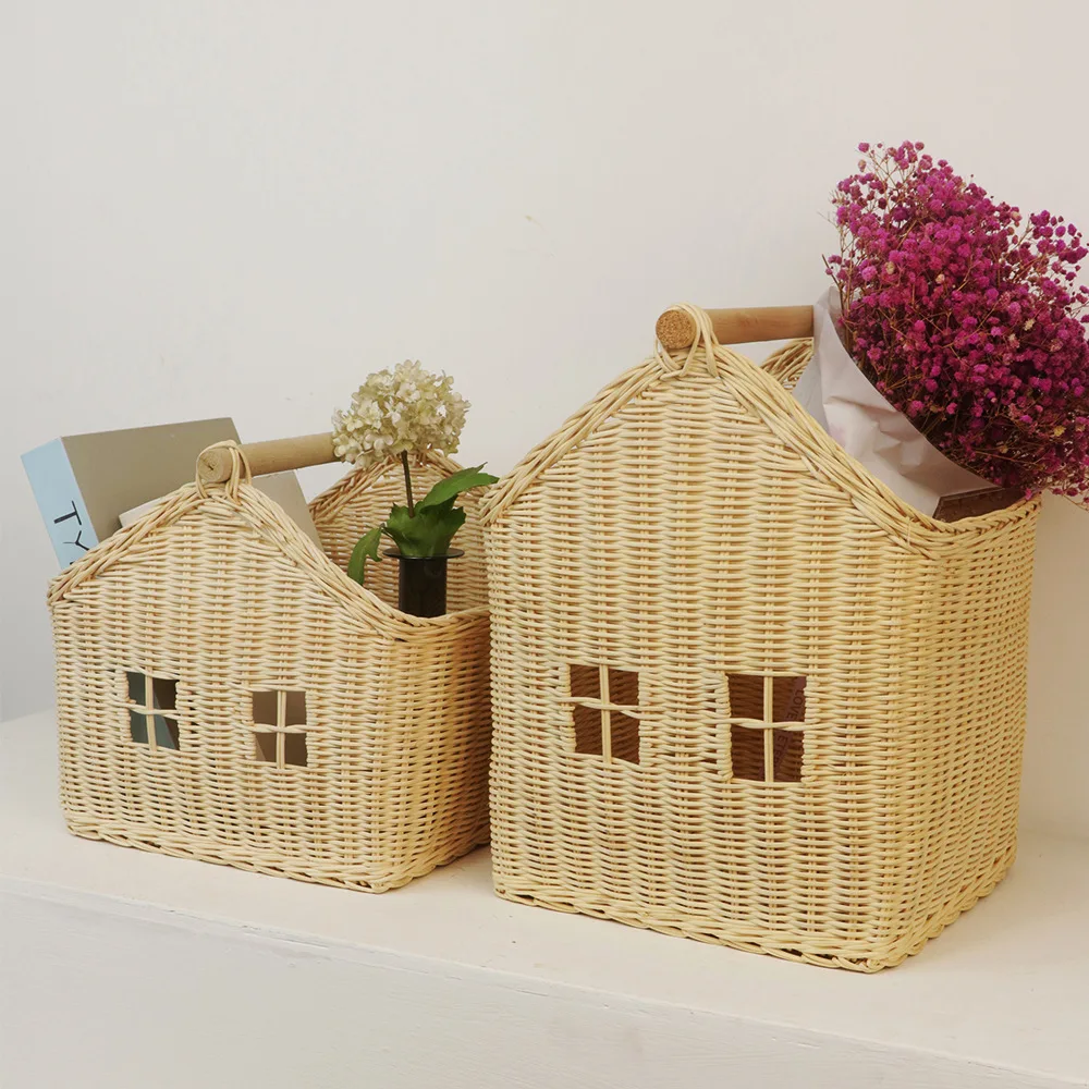 Nordic rattan decorative flower basket hand-woven basket tabletop storage ornament
Nordic rattan decorative flower basket hand-woven basket tabletop storage ornament
