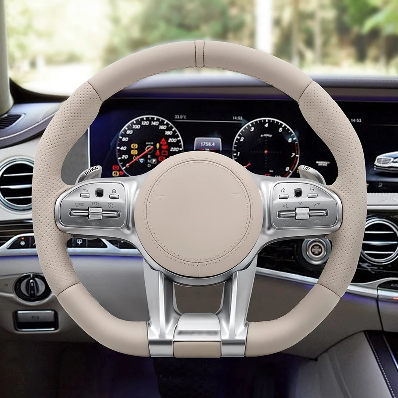 Beige Steering Wheel for Mercedes Benz AMG GLA GLC GLB GLE W204 W205 W206 W117 W166 W177 W204 W205 W212 W213 W222 W253 W257
Beige Steering Wheel for Mercedes Benz AMG GLA GLC GLB GLE W204 W205 W206 W117 W166 W177 W204 W205 W212 W213 W222 W253 W257