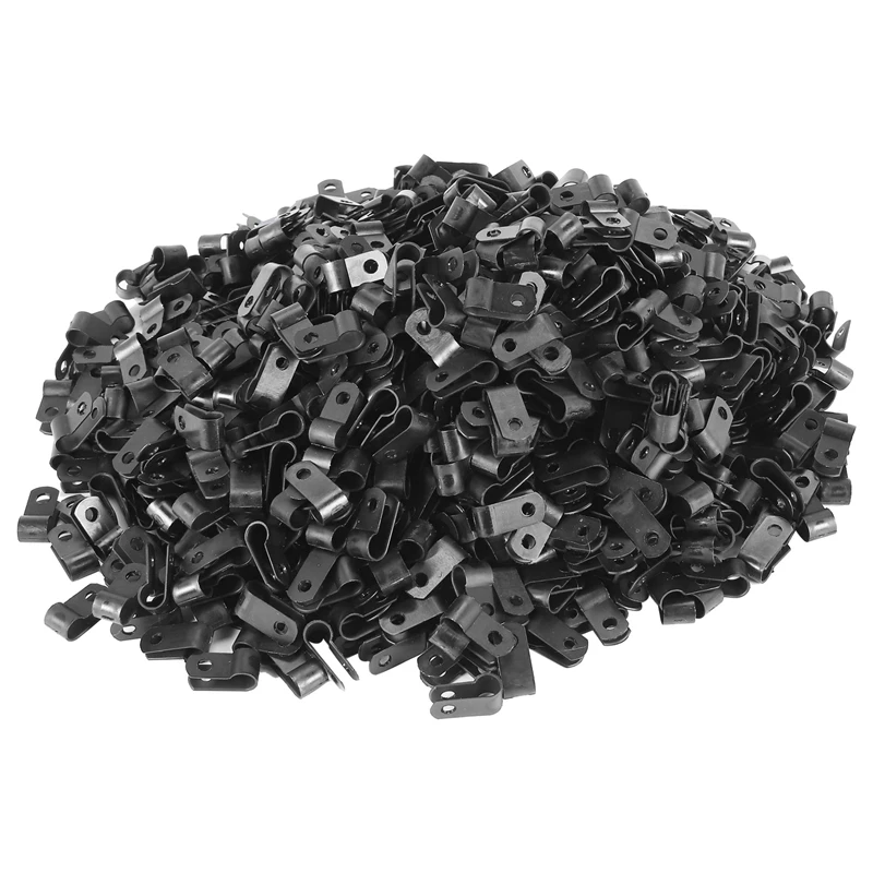 ABPP-1000 Pcs 1/4 Inch Black Nylon R-Type Cable Clips For Mounting Indoor Outdoor Rope Light Electrical Wire Clamp Fastener
ABPP-1000 Pcs 1/4 Inch Black Nylon R-Type Cable Clips For Mounting Indoor Outdoor Rope Light Electrical Wire Clamp Fastener