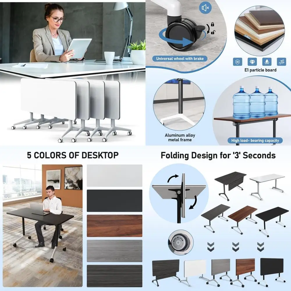 Комплект из 4 белых складных конференц-столов на колесиках для мобильных тренингов и офисных семинаров
Комплект из 4 белых складных конференц-столов на колесиках для мобильных тренингов и офисных семинаров