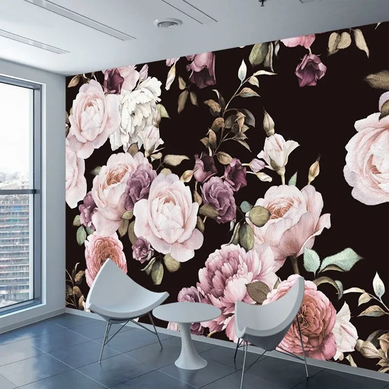 3D Photo Wallpaper Mural Hand Painted Black White Rose Peony Flower Wall Mural Living Room Home Decor Painting Wall Paper
3D Photo Wallpaper Mural Hand Painted Black White Rose Peony Flower Wall Mural Living Room Home Decor Painting Wall Paper