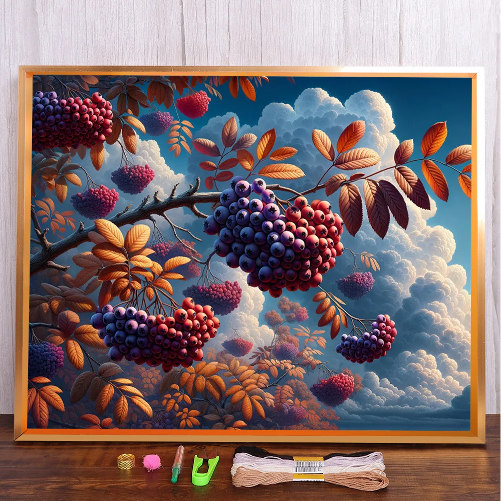 Wild Fruit Printed Canvas Cross-Stitch Embroidery Set DMC Threads Needlework Craft Handicraft Knitting Different Mulina Counted
Wild Fruit Printed Canvas Cross-Stitch Embroidery Set DMC Threads Needlework Craft Handicraft Knitting Different Mulina Counted