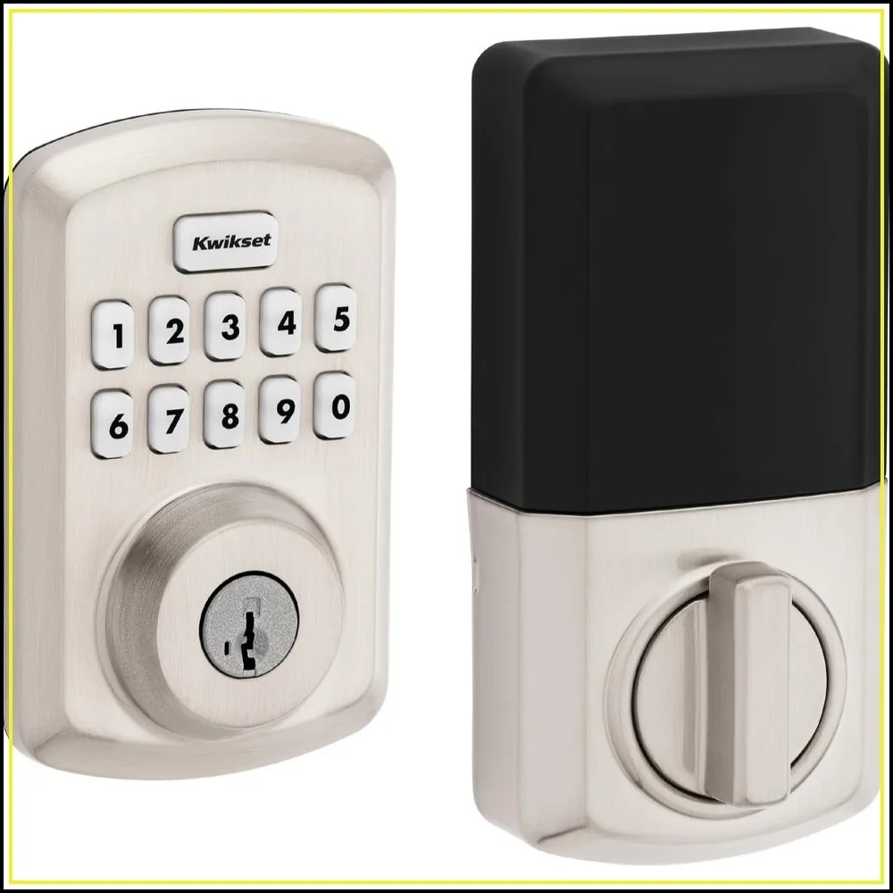 Keyless Entry Electronic Deadbolt Door Lock, Satin Nickel, Transitional Style, Auto-Lock & Keypad
Keyless Entry Electronic Deadbolt Door Lock, Satin Nickel, Transitional Style, Auto-Lock & Keypad