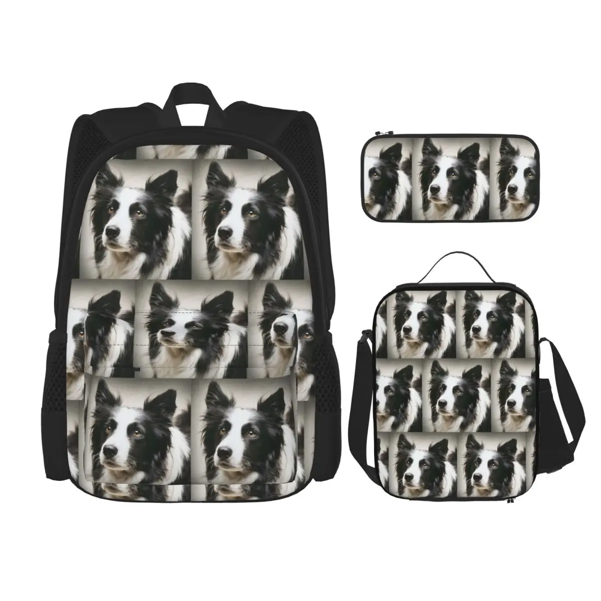 Working Border Collie Backpacks Children Bookbag School Bags Rucksack Lunch Bag Pen Bag Three-Piece Set
Working Border Collie Backpacks Children Bookbag School Bags Rucksack Lunch Bag Pen Bag Three-Piece Set