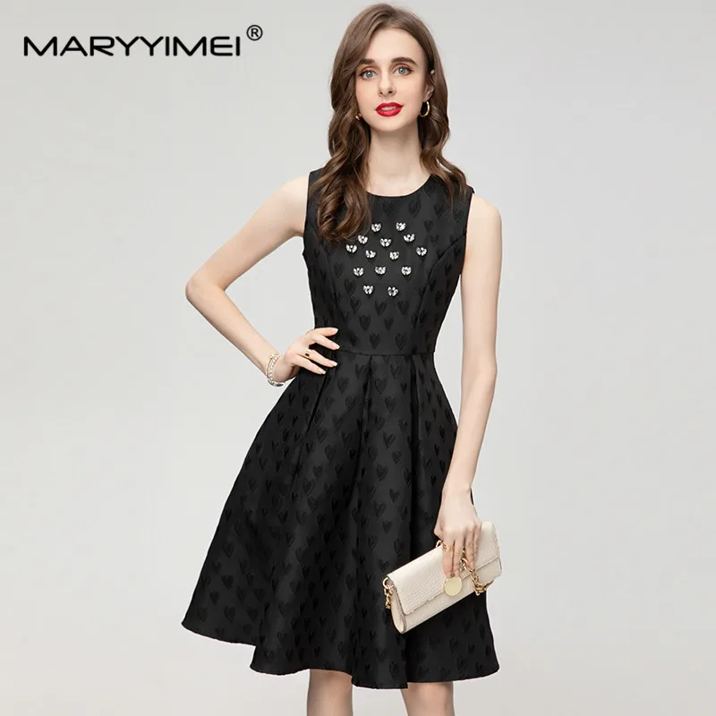 Новинка от MARYYIMEI, модное дизайнерское женское летнее черное винтажное облегающее офисное платье-миди А-силуэта без рукавов с круглым вырезом и бусинами
Новинка от MARYYIMEI, модное дизайнерское женское летнее черное винтажное облегающее офисное платье-миди А-силуэта без рукавов с круглым вырезом и бусинами