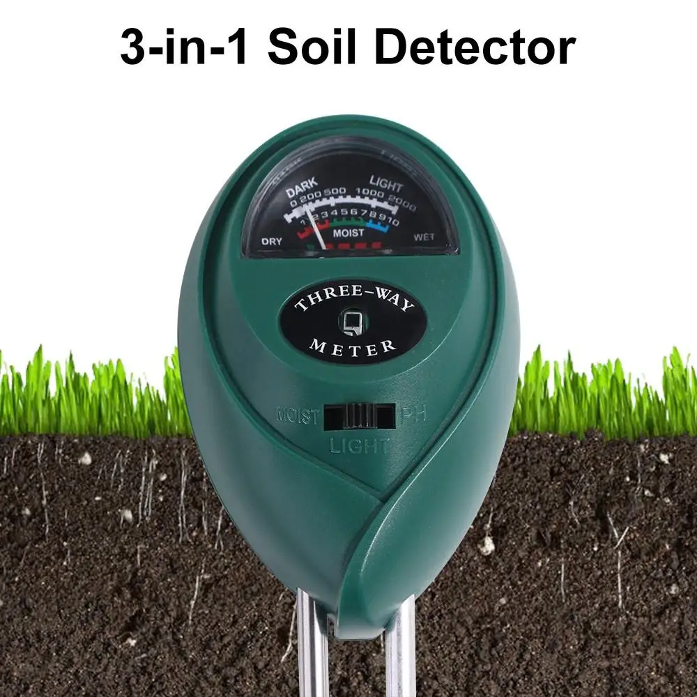 Analyzer 3 in1 Soil Detector PH Tester Moist Tester Soil Moisture Meter Garden Tool Soil PH Level Tester Garden
Analyzer 3 in1 Soil Detector PH Tester Moist Tester Soil Moisture Meter Garden Tool Soil PH Level Tester Garden