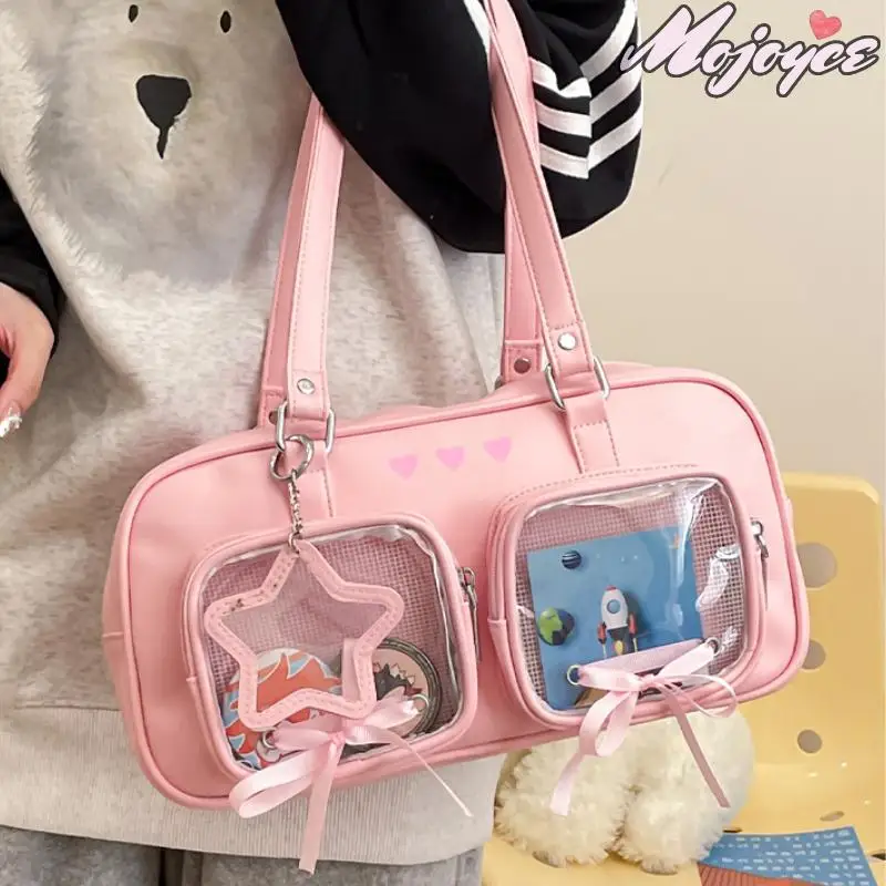 Y2K Trendy Star Ita Bag Lolita Girl Transparent Pocket Fashion Double-Layer Women's DIY Display Shoulder Bag Cute Tote Handbag
Y2K Trendy Star Ita Bag Lolita Girl Transparent Pocket Fashion Double-Layer Women's DIY Display Shoulder Bag Cute Tote Handbag