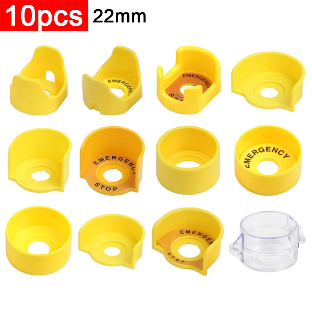 10pcs 22mm Emergency Stop Push Button Switch Protection Guard Cover Transparent Button Switch Protector Box Anti Misoperation
10pcs 22mm Emergency Stop Push Button Switch Protection Guard Cover Transparent Button Switch Protector Box Anti Misoperation