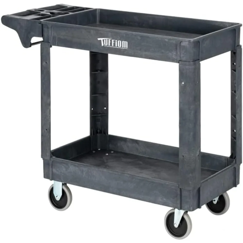 Plastic Service Utility Cart with Wheels,550lbs Capacity,Heavy Duty Tub Storage Cart W/Deep Shelves, Multipurpose Rolling 2-Tie
Plastic Service Utility Cart with Wheels,550lbs Capacity,Heavy Duty Tub Storage Cart W/Deep Shelves, Multipurpose Rolling 2-Tie