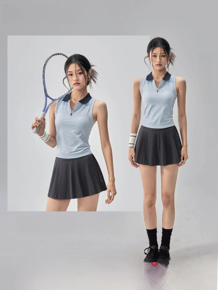 Fitness Girl Sports Short Skirt Set Tennis Neck Running Yoga Clothes Two-Piece Summer Anti-Light Running Skirt Set
Fitness Girl Sports Short Skirt Set Tennis Neck Running Yoga Clothes Two-Piece Summer Anti-Light Running Skirt Set