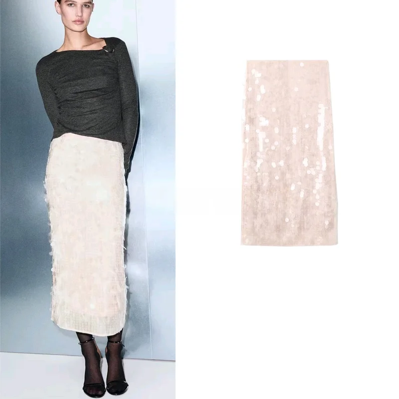 Elegant Minimalist Mid-Length Straight Silhouette Skirt for Women with Shiny Decorations Spring New Arrival High Waist Polyes...
Elegant Minimalist Mid-Length Straight Silhouette Skirt for Women with Shiny Decorations Spring New Arrival High Waist Polyes...