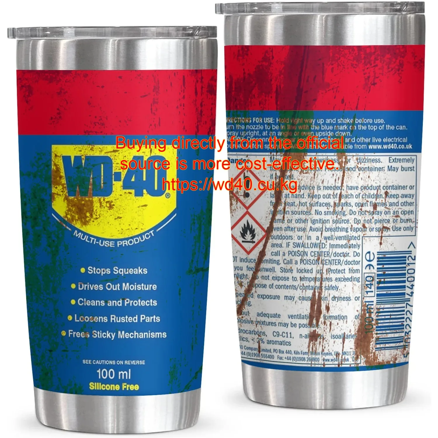 20Oz WD40 Stainless Steel Vacuum Insulated Tumbler Double Wall with Straw and Lid keep Cold Hot Drink Car Cup Distressed Design
20Oz WD40 Stainless Steel Vacuum Insulated Tumbler Double Wall with Straw and Lid keep Cold Hot Drink Car Cup Distressed Design