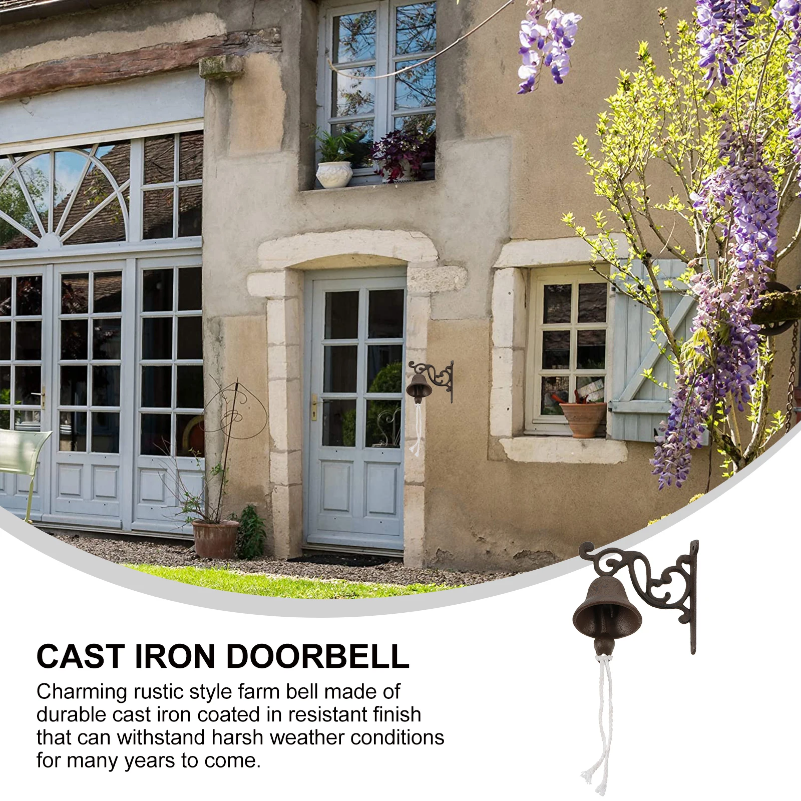 Cast Iron Doorbell Vintage Style Retro Hanging Wall Bell For Garden Decor Home Coffee Shop Shaking Wall Mounted Doorbell Pendant
Cast Iron Doorbell Vintage Style Retro Hanging Wall Bell For Garden Decor Home Coffee Shop Shaking Wall Mounted Doorbell Pendant