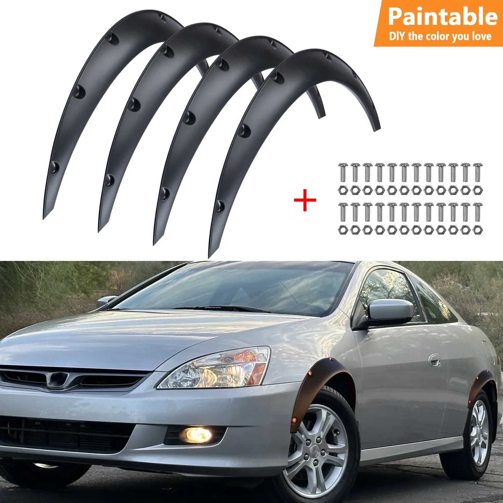 Easy Bolt-On 32" Matte Black Fender Flares for Honda Accord 2002-2010 – Complete Wheel Arch Set
Easy Bolt-On 32" Matte Black Fender Flares for Honda Accord 2002-2010 – Complete Wheel Arch Set