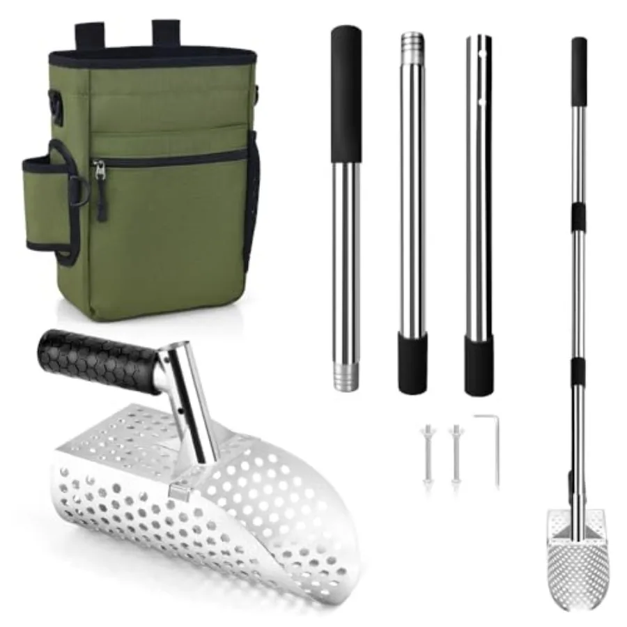 Metal Detector Scoop and Multifunctional Metal Detecting Waist PouchLong Handle Sand Scoop for Metal Detecting Stainless Steel
Metal Detector Scoop and Multifunctional Metal Detecting Waist PouchLong Handle Sand Scoop for Metal Detecting Stainless Steel
