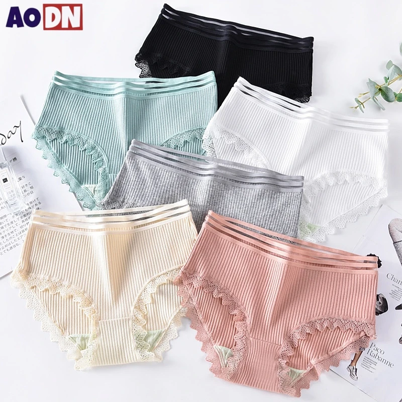 Comfortable Lace Edge Girls Panties Sexy Hollow Out Waistband Women's Underwear Breathable Striped Cotton Lady Knickers Tanga
Comfortable Lace Edge Girls Panties Sexy Hollow Out Waistband Women's Underwear Breathable Striped Cotton Lady Knickers Tanga