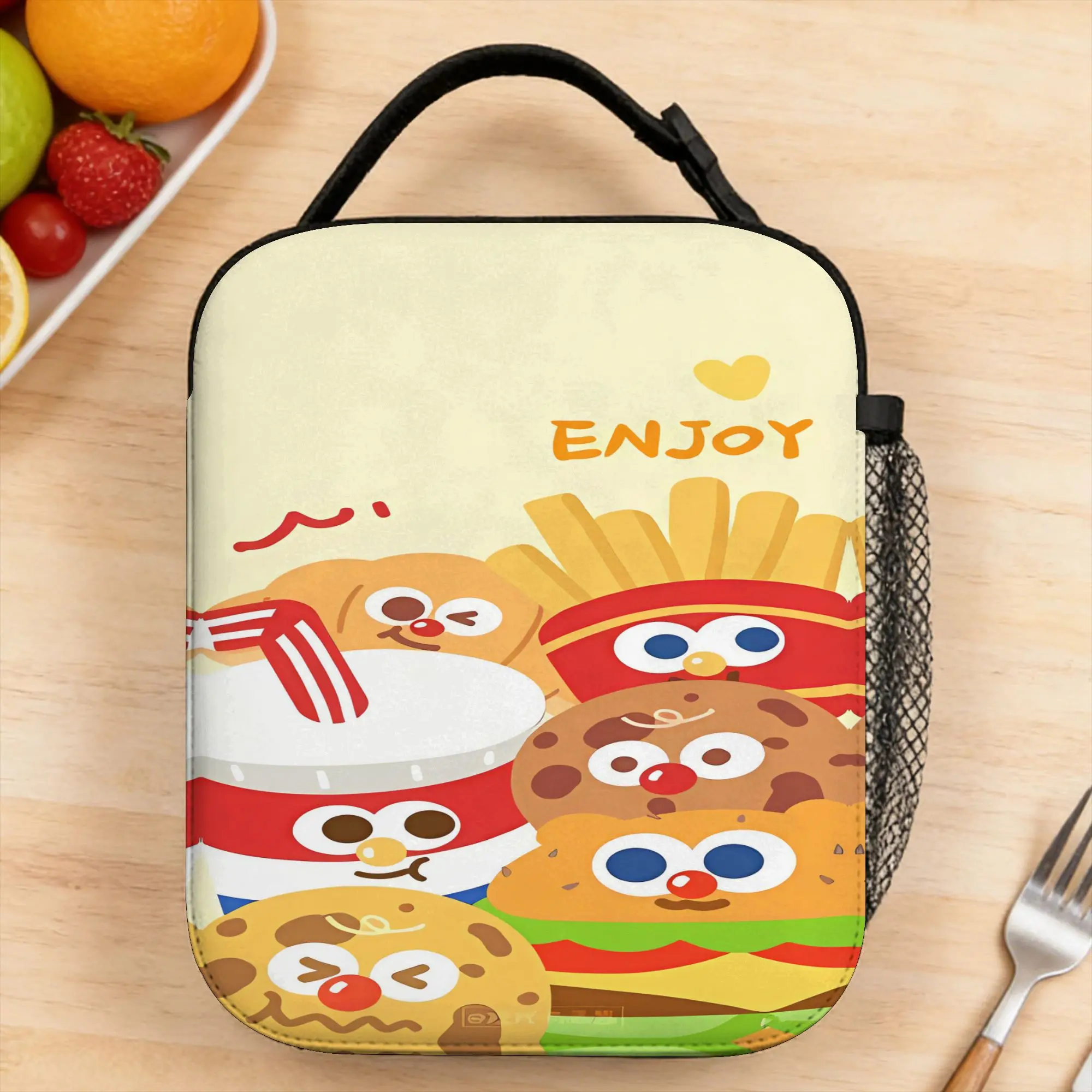 Enjoy Fast Food Characters Pattern Lunch Bag For Unisex Print Office Lunch Box Fashion Convenient Oxford Cooler Bag
Enjoy Fast Food Characters Pattern Lunch Bag For Unisex Print Office Lunch Box Fashion Convenient Oxford Cooler Bag