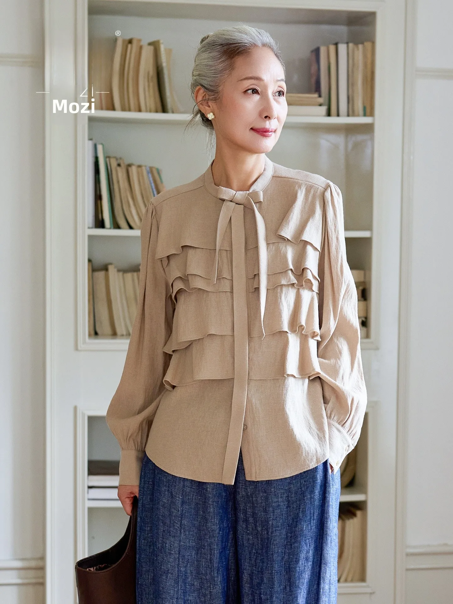 Muzhi Linen Long Sleeve Shirt Women's Casual Loose Fit Top for Middle-Aged And Elderly Mothers Spring Fashion Mom Clothes
Muzhi Linen Long Sleeve Shirt Women's Casual Loose Fit Top for Middle-Aged And Elderly Mothers Spring Fashion Mom Clothes