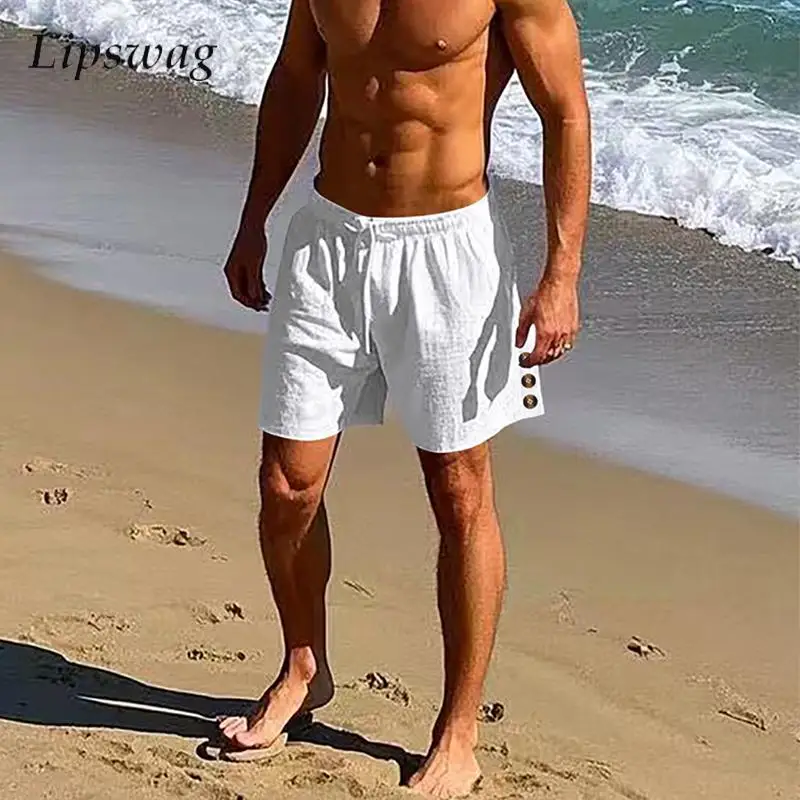 Vacation Seaside Beach Casual Linen Shorts Mens Fashionable Button Loose Straight Shorts Summer Vintage Solid Color Men Shorts
Vacation Seaside Beach Casual Linen Shorts Mens Fashionable Button Loose Straight Shorts Summer Vintage Solid Color Men Shorts
