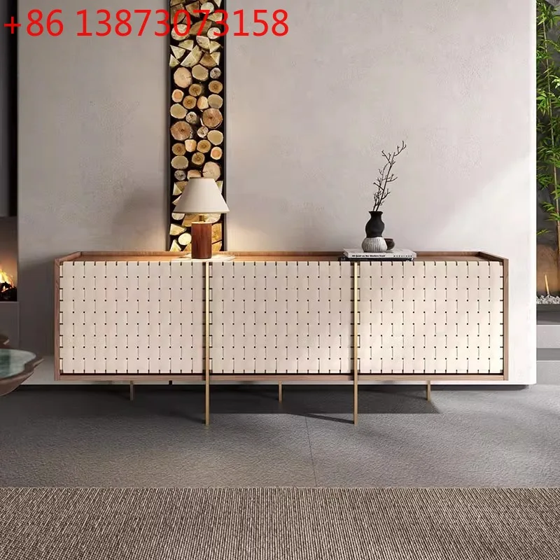 Nordic light luxury walnut dining side cabinet locker modern simple entrance cabinet villa living room decoration cabinet storag
Nordic light luxury walnut dining side cabinet locker modern simple entrance cabinet villa living room decoration cabinet storag