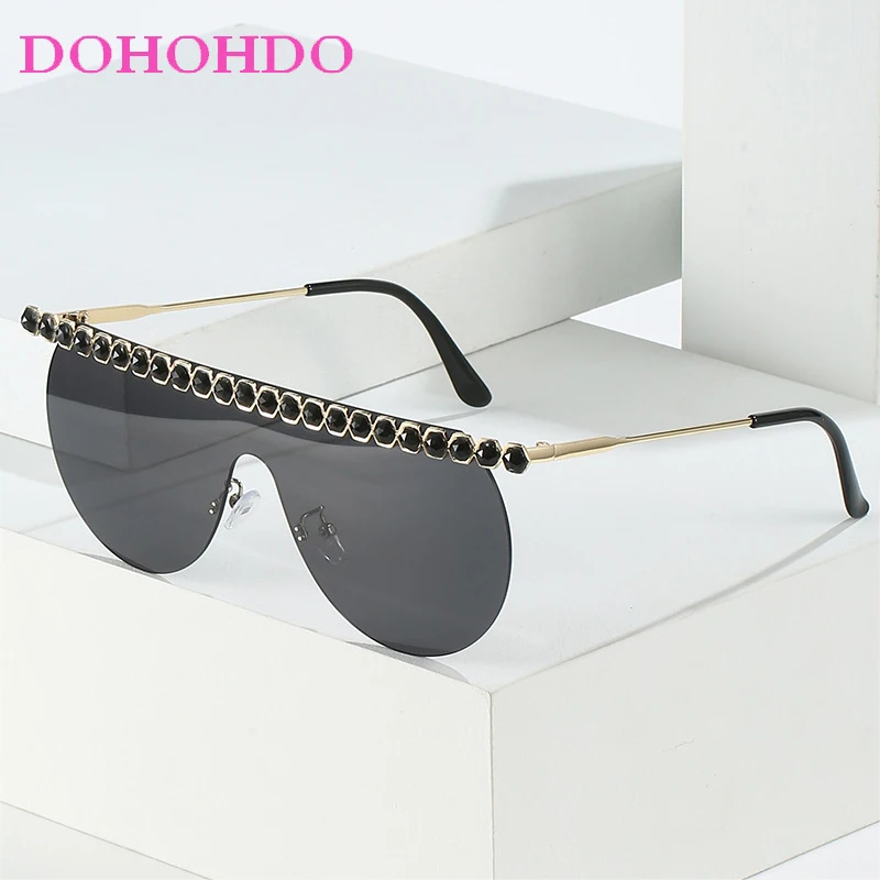 Luxury Brand Design One Piece Rimless Imitation Diamond Sunglasses Women Men Vintage Fashion Glasses Travel Driving Shades UV400
Luxury Brand Design One Piece Rimless Imitation Diamond Sunglasses Women Men Vintage Fashion Glasses Travel Driving Shades UV400