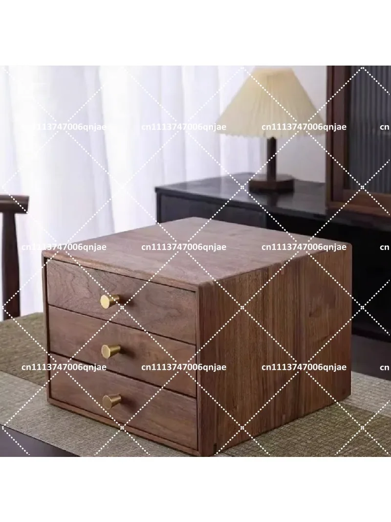 Black Walnut Desktop with Three Drawers, Large Capacity Storage Box for Home Office Use
Black Walnut Desktop with Three Drawers, Large Capacity Storage Box for Home Office Use