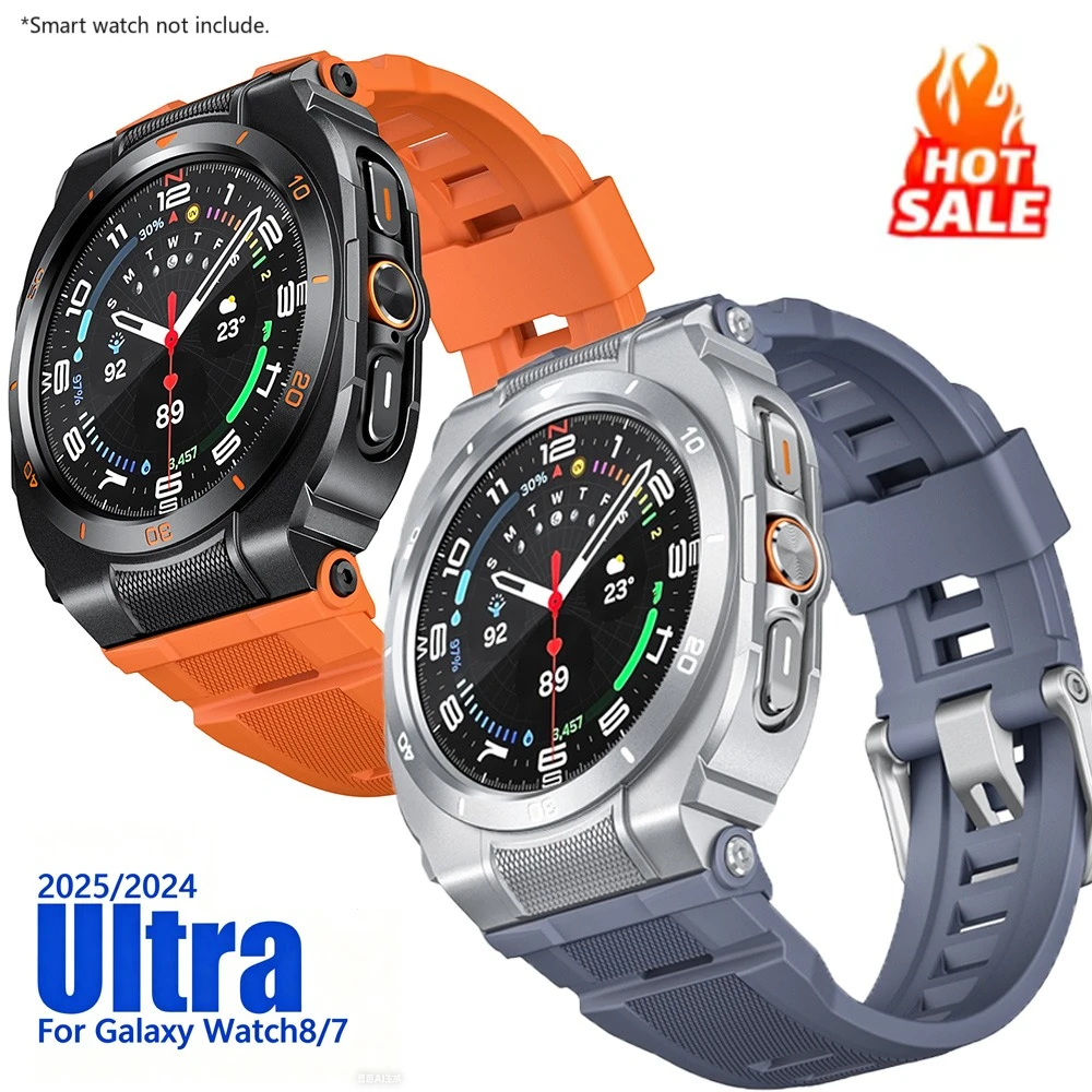 Metal Case+Strap for Samsung Galaxy Watch Ultra 2025 Silicone Sport Bracelet Correa for Galaxy Watch 7 8 Ultra 47mm Accessories
Metal Case+Strap for Samsung Galaxy Watch Ultra 2025 Silicone Sport Bracelet Correa for Galaxy Watch 7 8 Ultra 47mm Accessories