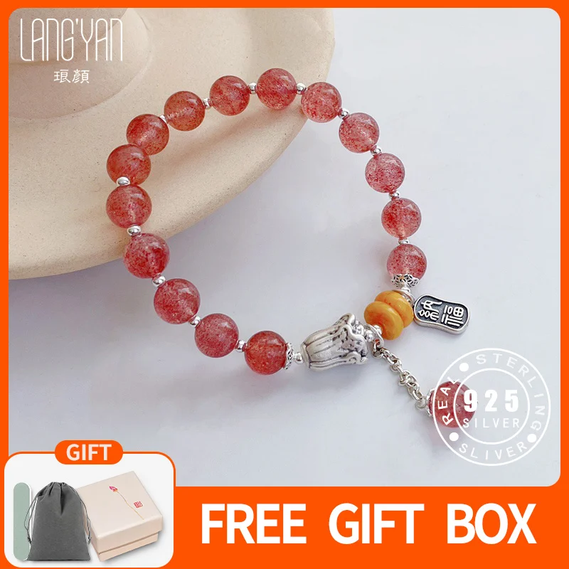 Langyan натуральный клубничный кварц пчелиный воск янтарный браслет ручной работы из стерлингового серебра 925 пробы ювелирные изделия на удачу для богатства и благословений
Langyan натуральный клубничный кварц пчелиный воск янтарный браслет ручной работы из стерлингового серебра 925 пробы ювелирные изделия на удачу для богатства и благословений