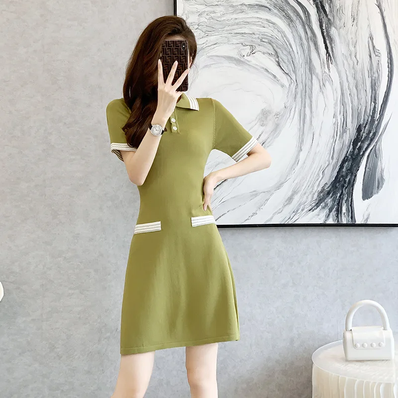 Summer Women's Short Sleeved Dresses Fashion Casual High Quality Dress A-line Skirt
Summer Women's Short Sleeved Dresses Fashion Casual High Quality Dress A-line Skirt